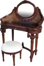 Dressing Table with Rattan