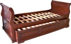 Mahogany Sleigh Day Bed / Trundle Bed