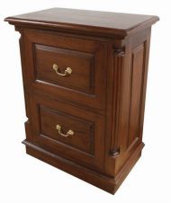 2 Drawer Filing Cabinet with brass handles CHT023S