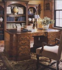 Executive Walnut Desk two file drawers