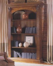 Wakefield single walnut bookcase fluted columns