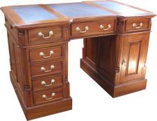 Small Mahogany Pedestal Desk