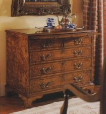English Walnut Chest with Drawering Slide