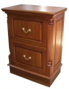 Mahogany Kneehole Computer Desk with leather top