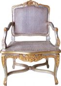 French Arm Chair with Rattan CHR003
