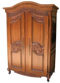 Arch Topped Armoire with carved doors (ARM011)