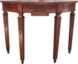Carved Mahogany Console Table