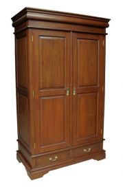 Sleigh 2 drawer Mahogany Wardrobe ARM008