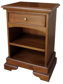 Sleigh Bedside Table 1 drawer BS002