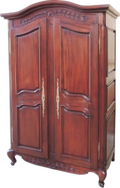 Arch Top French Armoire with plain panels ARM006