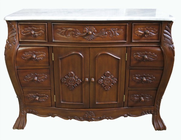 Single Bathroom French Vanity Unit with Marble Top VU899(2)