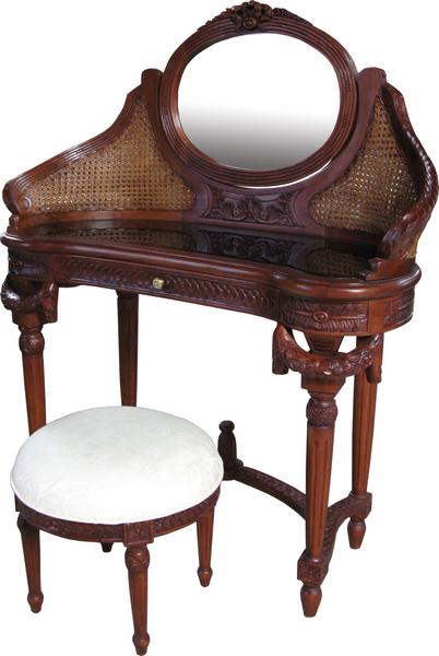 French Dressing Table with Rattan DST003