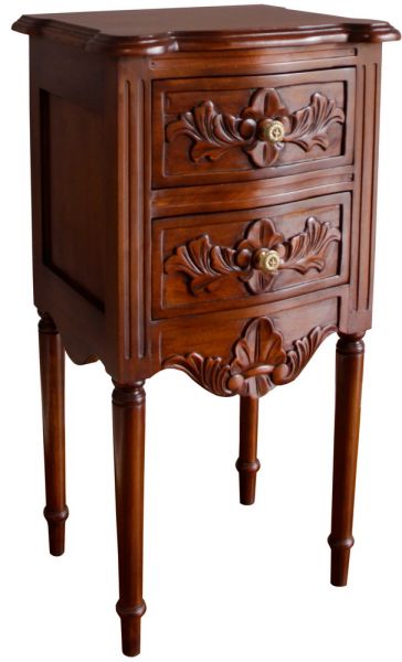 French Rococo Bedside with Flute Legs BS039