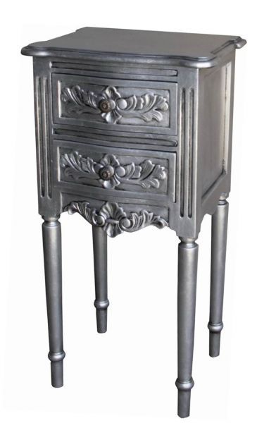 French Rococo Bedside with Flute Legs BS039S