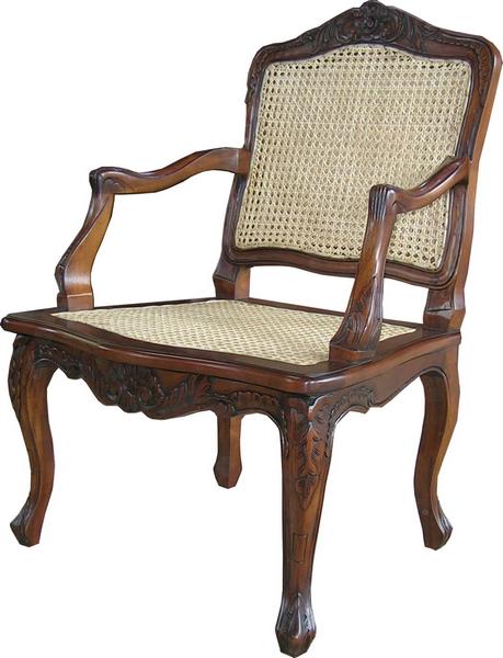 French Rattan Chair with arms CHR003