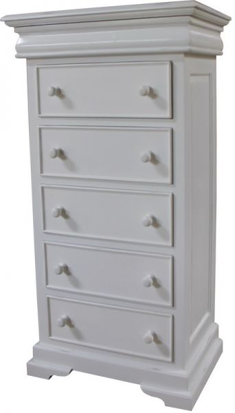 French Louis Philippe Sleigh Style Tall Narrow 5-6 Drawer, Chest of Drawers CHT076P