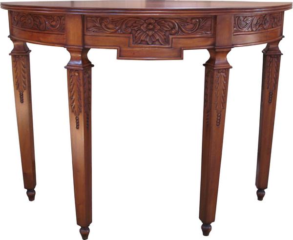Carved Mahogany Console Table T036