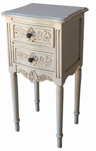 French Rococo Bedside with Flute Legs BS039P