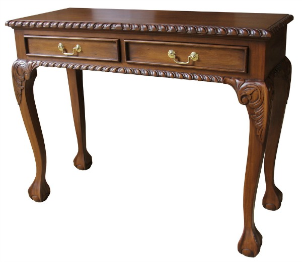Chippendale 2 Drawer Console Table T060