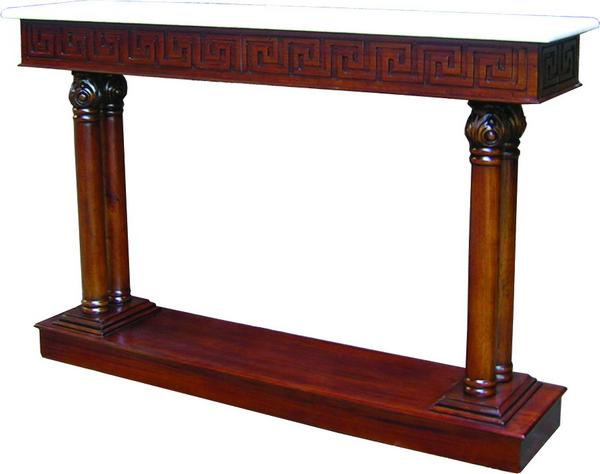 Mahogany Console Table with marble top T031
