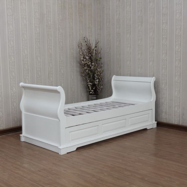 Mahogany French Sleigh Day Bed / Trundle Bed B011P/3