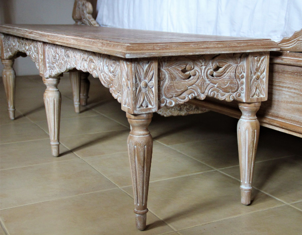 Belle French Weathered End of Bed Bench