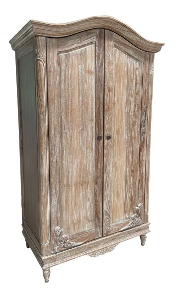 Belle French Weathered Double Wardrobe