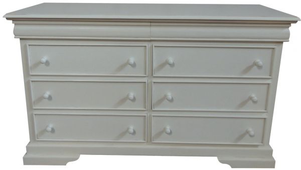 French Louis Philippe Sleigh Style Low Wide 6-8 Drawer, Chest of Drawers CHT077P