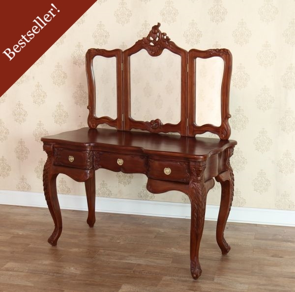 French Rococo Dressing Table and Mirror DST005