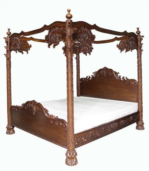 Palm Tree Four Poster Bed B023 Lock, Branch Bed Frame