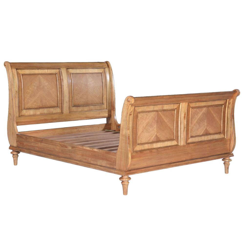 High End Walnut Sleigh Bed BF153