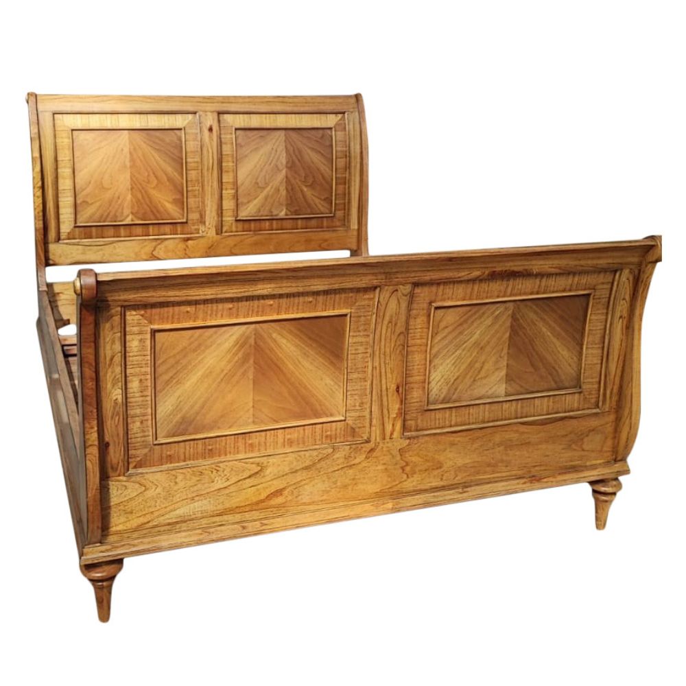 High End Walnut Sleigh Bed BF153