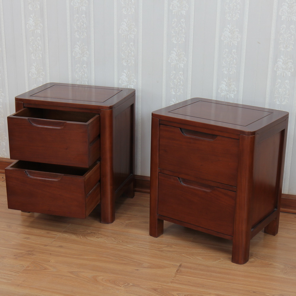 Ledbury Mahogany Bedside Cabinet With 2