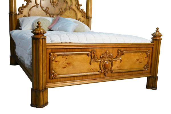 Hampton Walnut Half Tester Canopy Bed