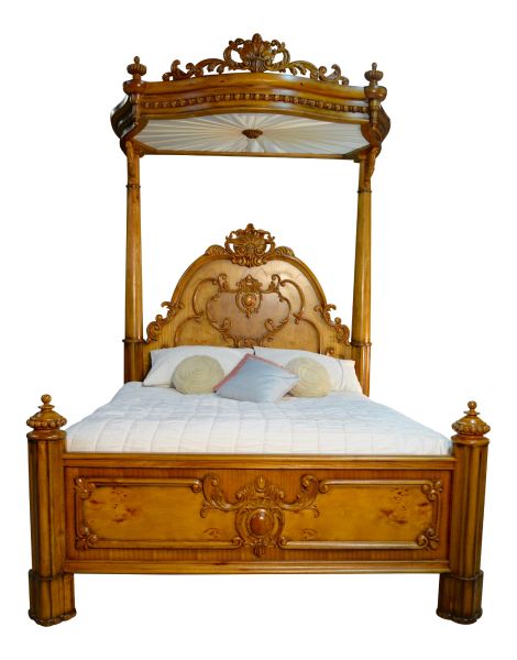 Perran upholstered canopy bed deals