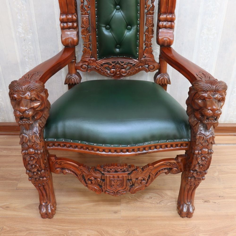 Lion head sales throne chair