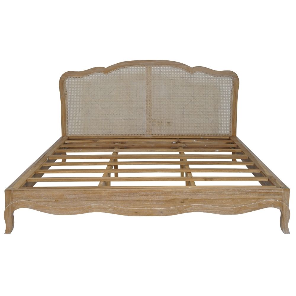Eloise French Rattan Bed Bt035, Rattan King Bed Frame