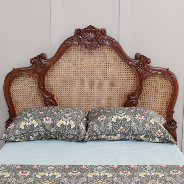 French Arch Rattan Bed Frame