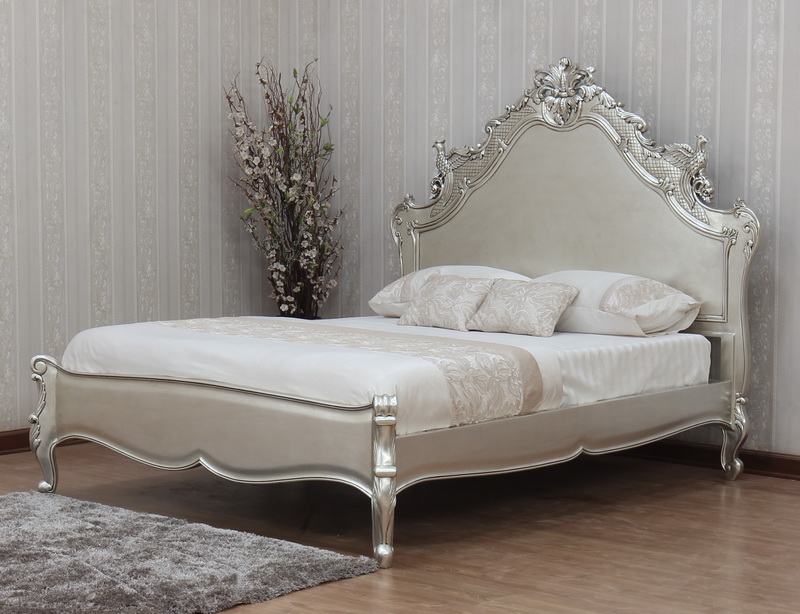 French Versailles Carved Bird Bed, French Bed Frame