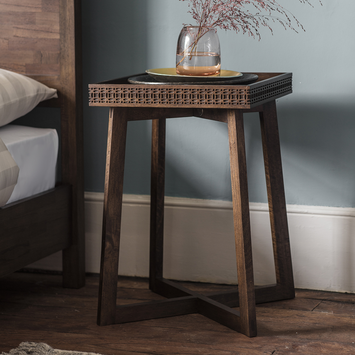 Open on sale bedside table