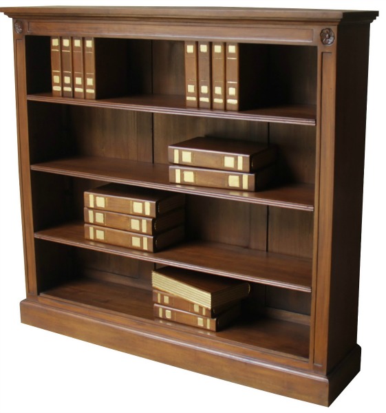  Low Wide Bookcase With Adjustable Shelves