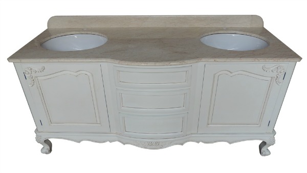 Double Bowfronted Bathroom Vanity Unit VU844(2)