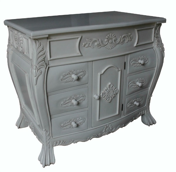 Single Bathroom French Vanity Unit with Wooden Top VU899(1)
