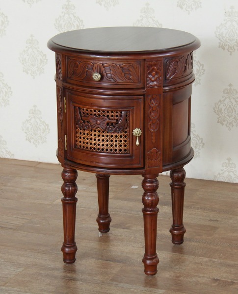 French Round Bedside BS025