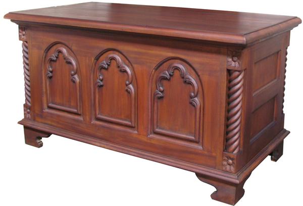 Gothic Mahogany Blanket Box OCS001