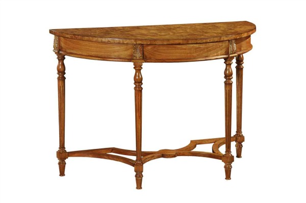 Hampton Walnut English Demi Lune Table H2007