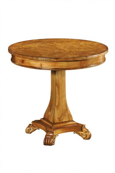 Hampton Walnut Pedestal Table with Lion Feet H3068