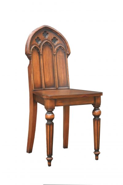 Solid Mahogany Gothic Chair