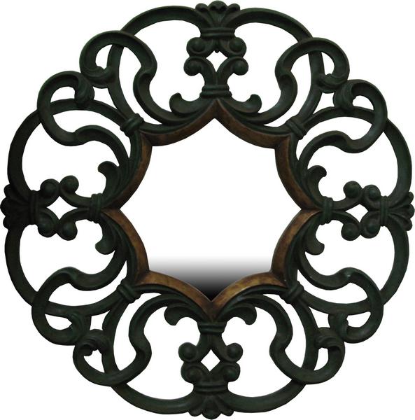 Round Carved Mirror 1 MR019