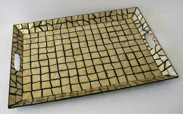 Shell Gold and Black Tray